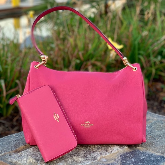 Coach Handbags - Coach Mia Leather Shoulder Bag / Crossbody Set